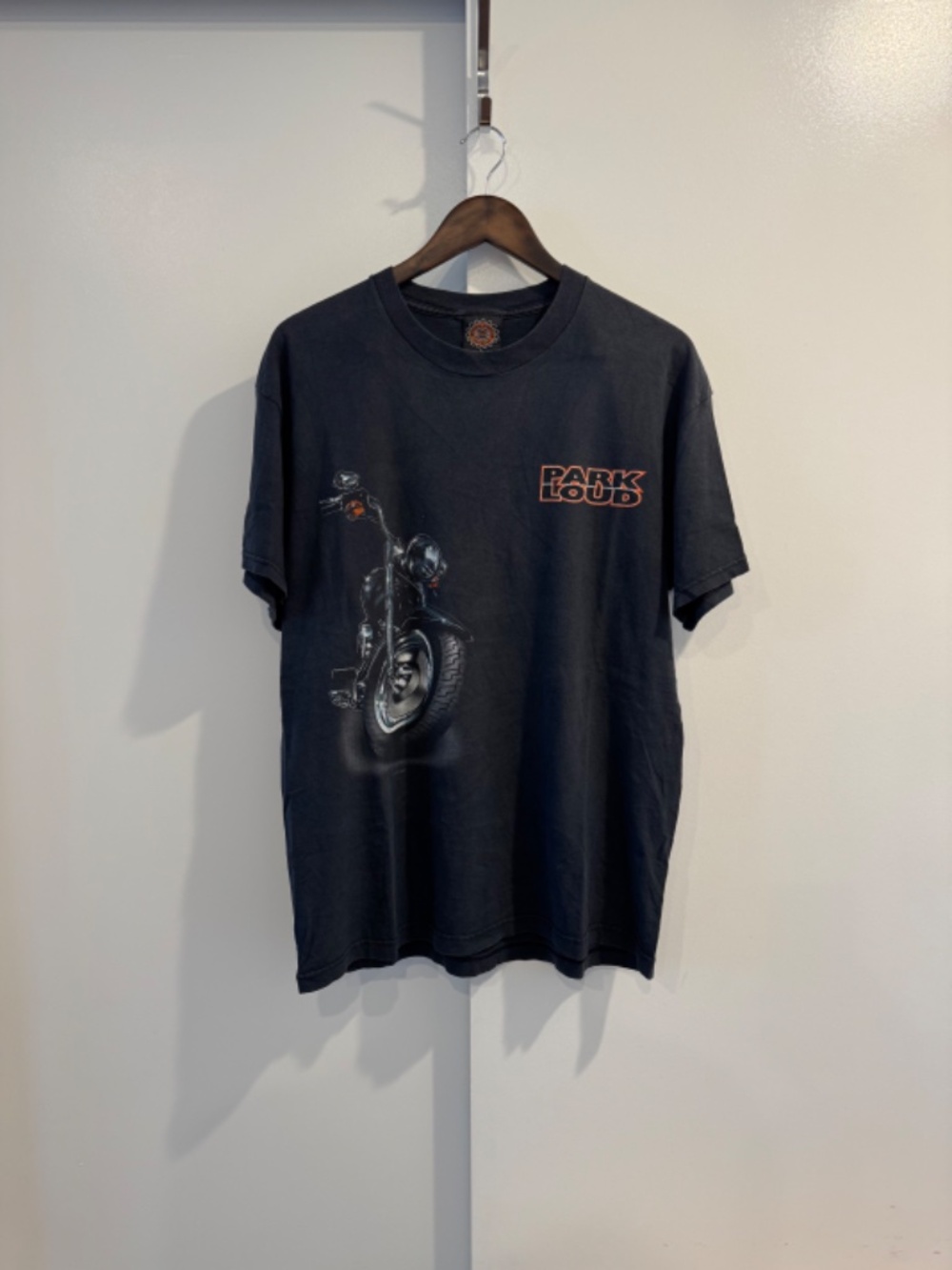 Vintage Harley Davidson Motorcycle 1997 Park Loud Biker Tee